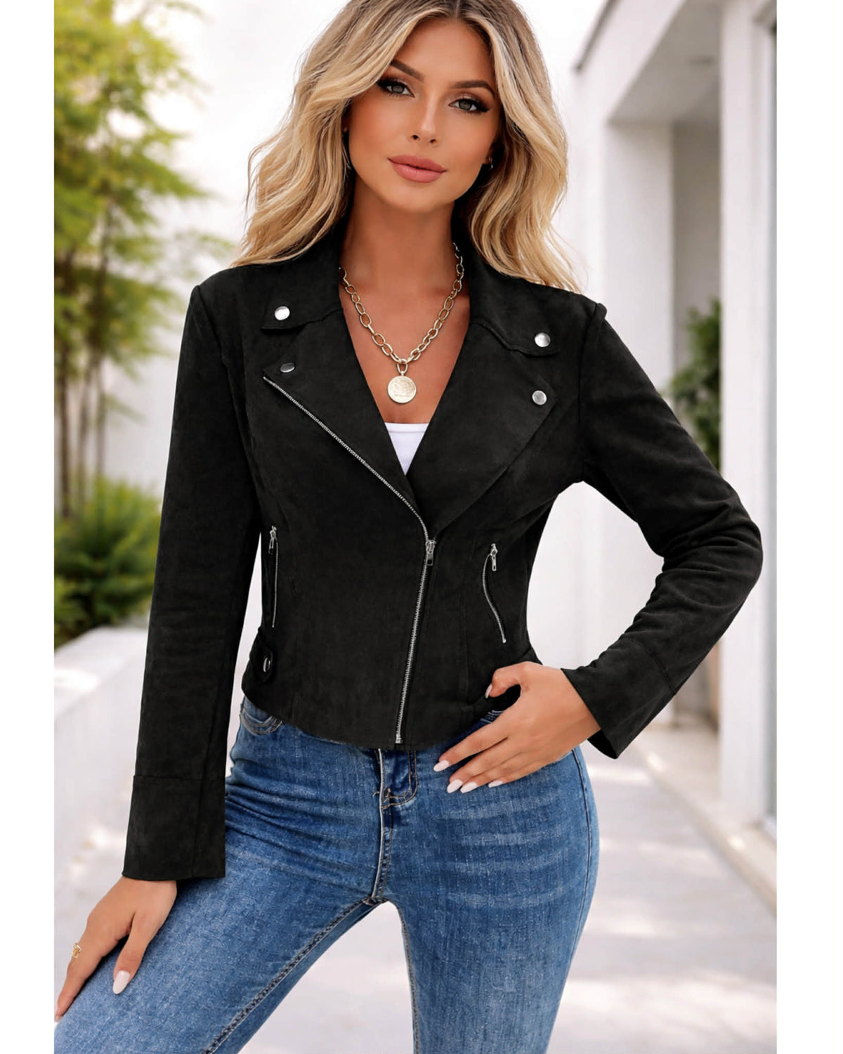 Din Casual Jacket With Zippers