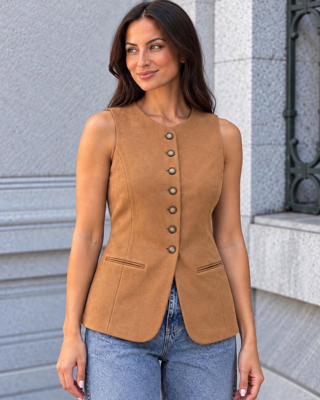 Tailored Button-down Vest
