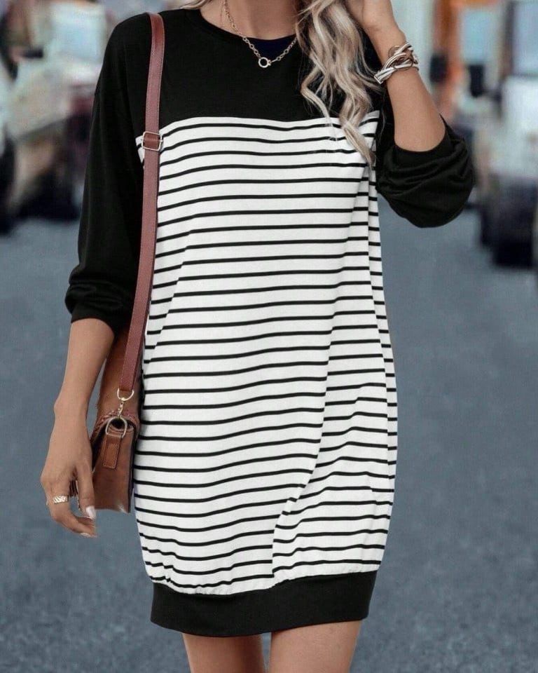Stripped Casual Comfortable Dress