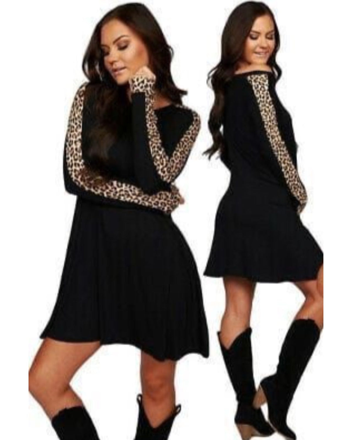 Casual Leopard Wide Dress