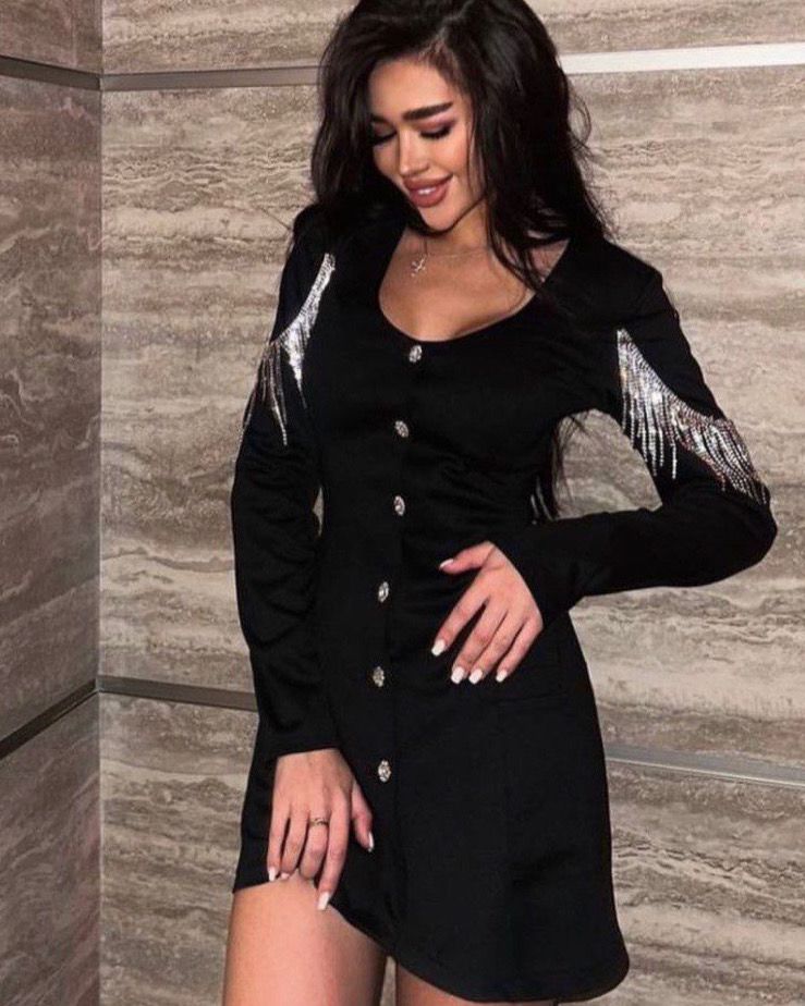 Classic Dress With Strass