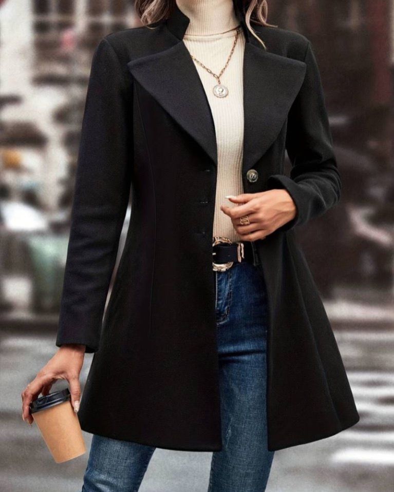 Felt Simple Jacket With Button