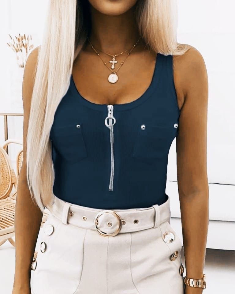 Cut Top With Zipper