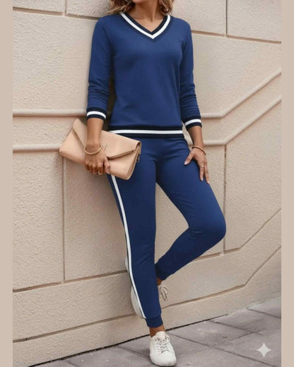 V-Neck Cotton Two Colors Set