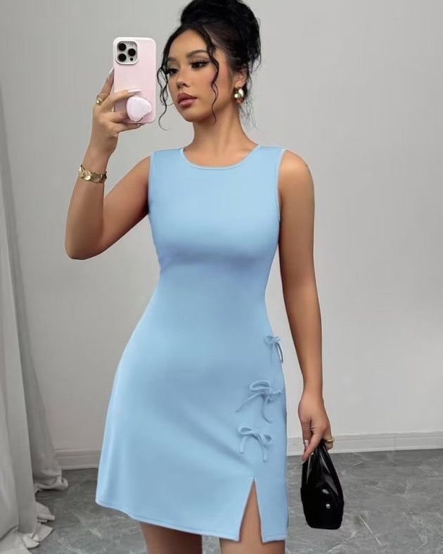 Chic & Minimalist Style Sleeveless Short Dress