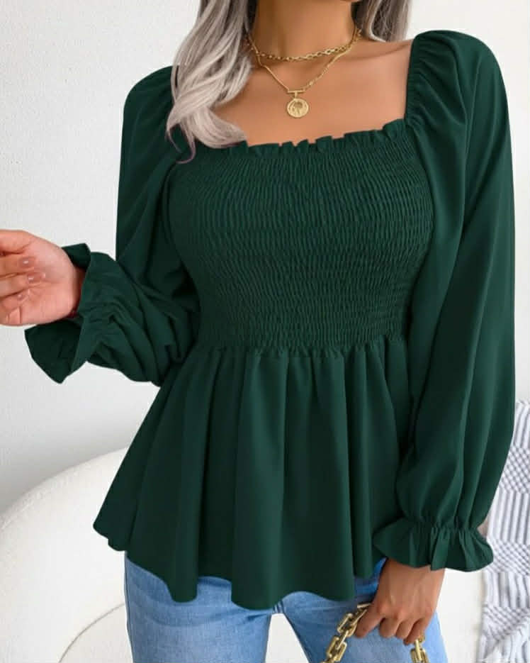 Wide Stylish Long Sleeve Top