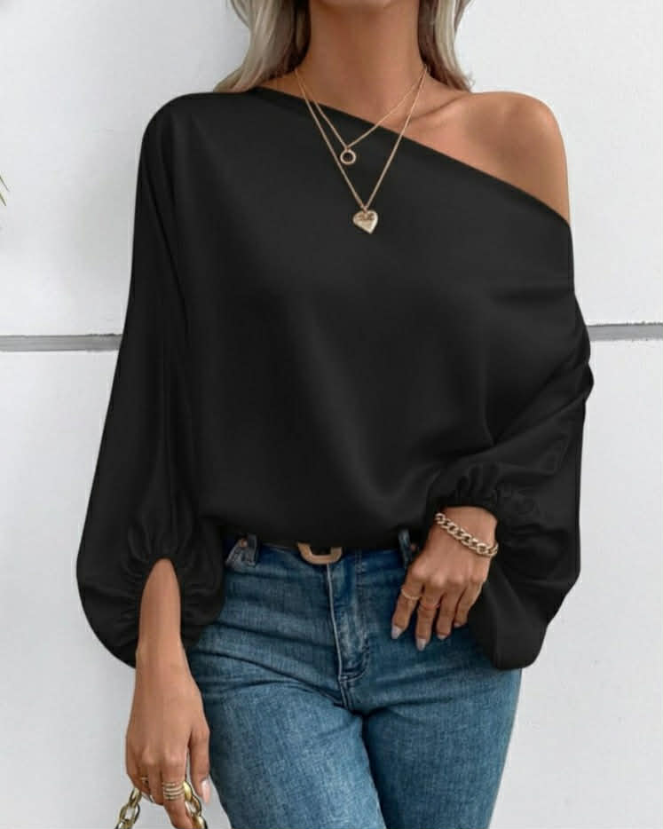 Wide Of Shoulder TOP Long Sleeve