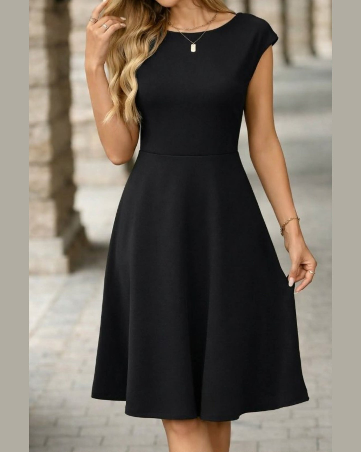 Simple Classic One Color Dress