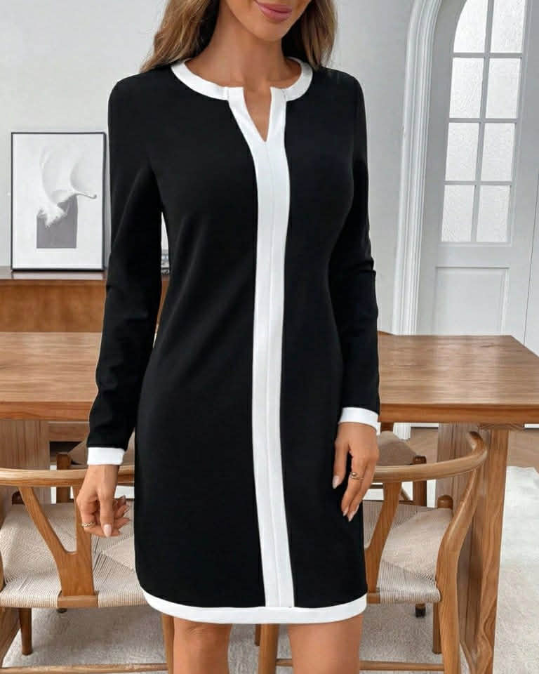 Two Colors Cotton Classic Dress