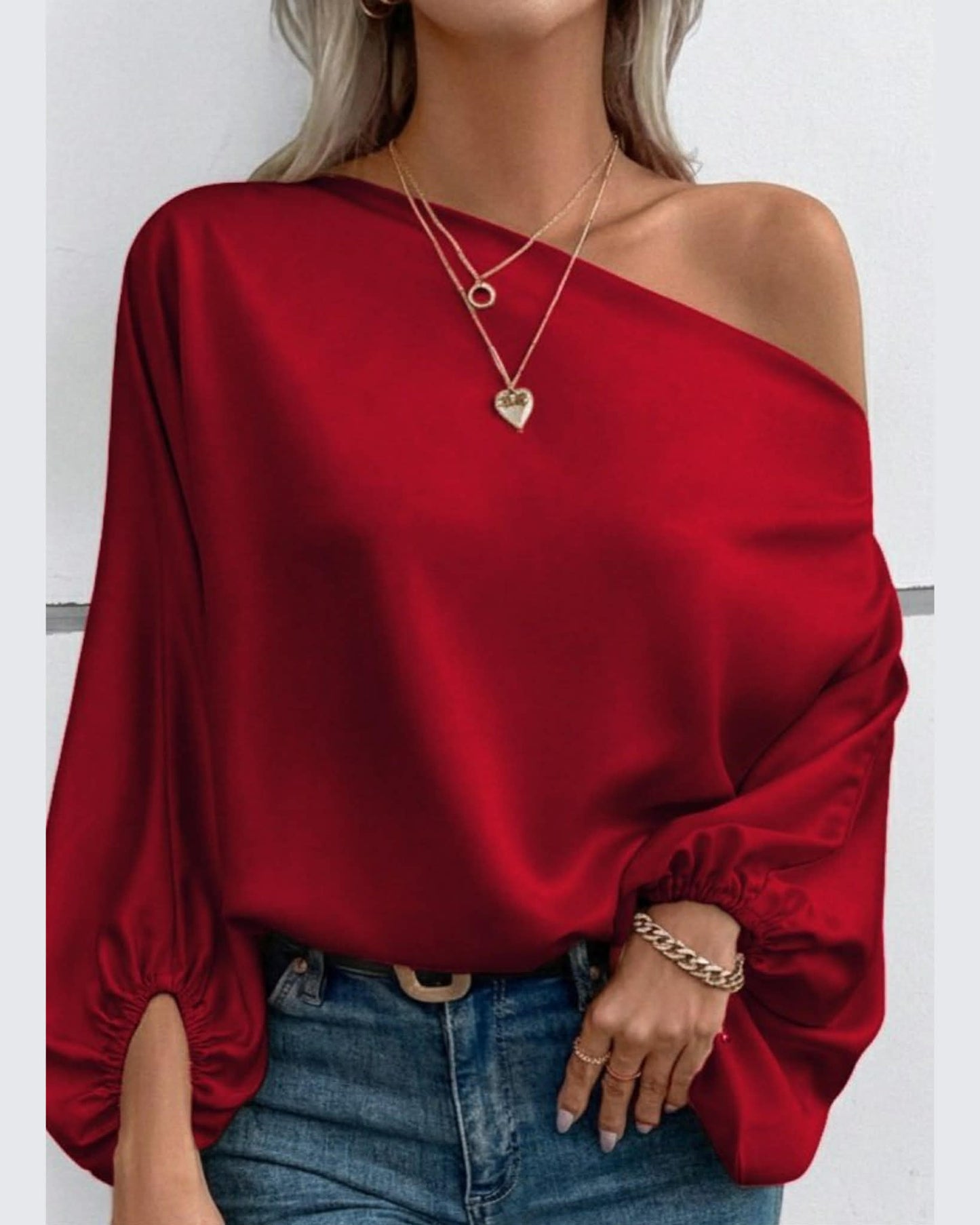 Wide Of Shoulder TOP Long Sleeve