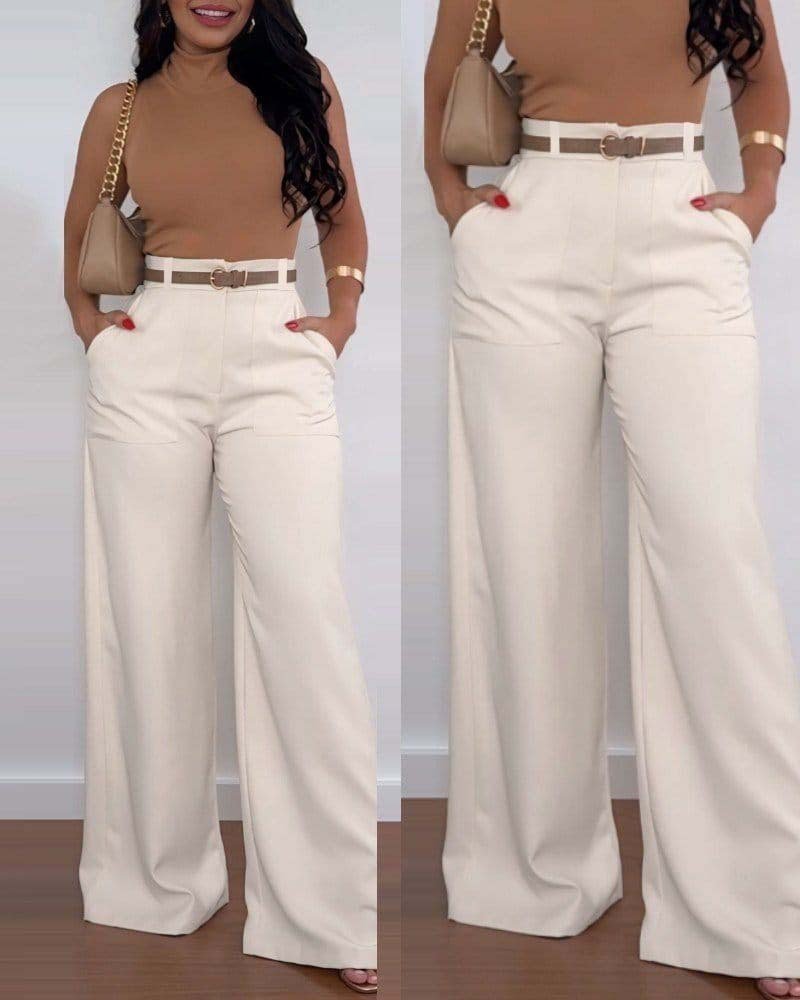 Classic Wide Pants With Pockets