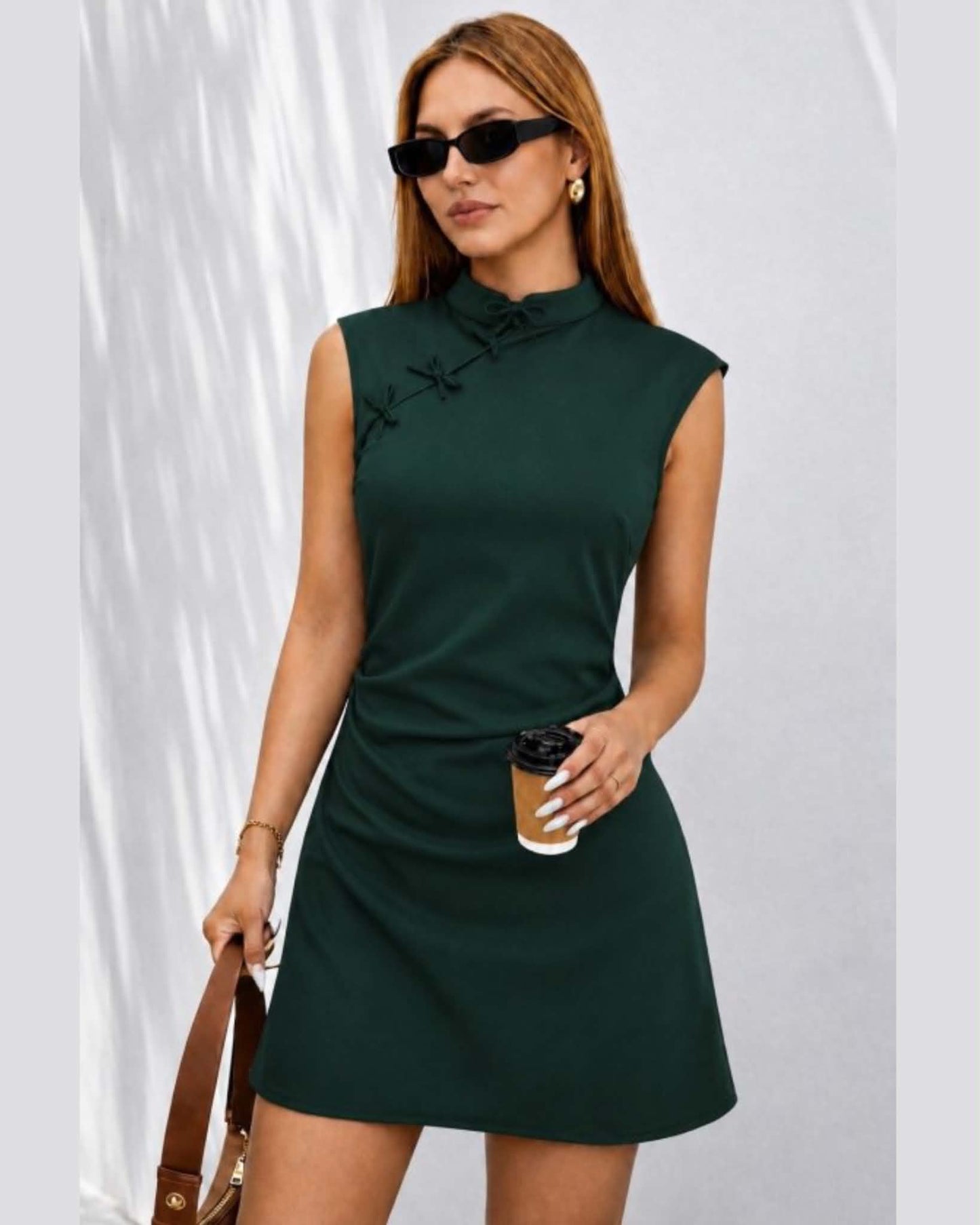 Cut Short Dress With Ties
