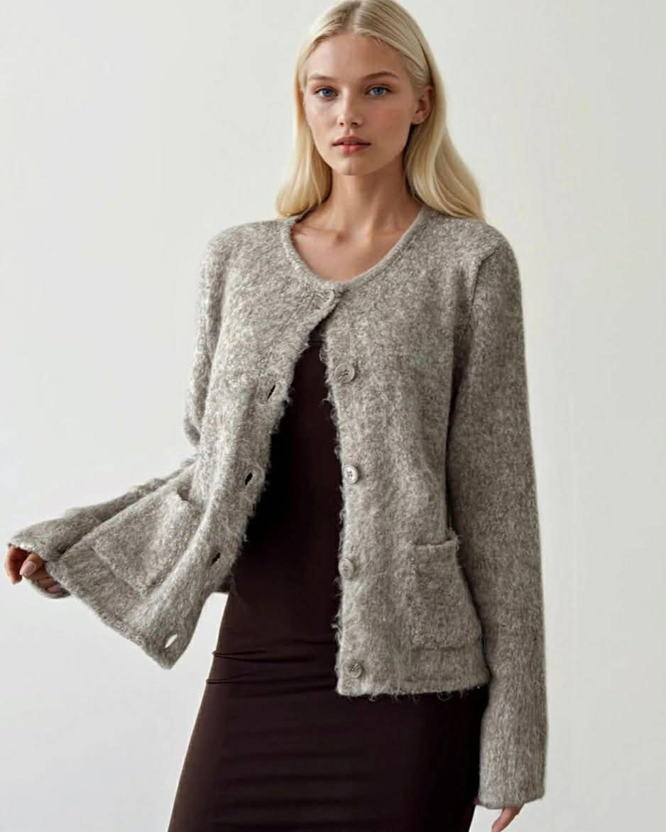Warm Wool Cardigan With Buttons