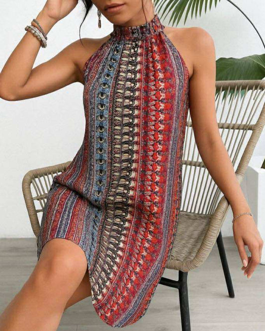 Colorful Stripped Short Dress