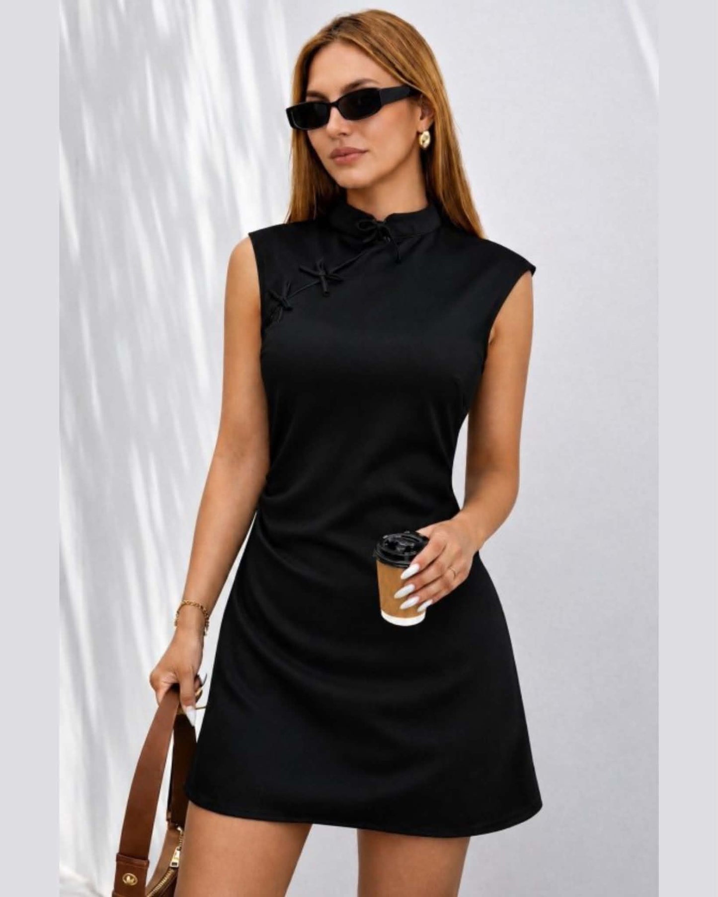 Cut Short Dress With Ties