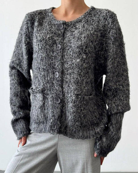 Warm Wool Cardigan With Buttons
