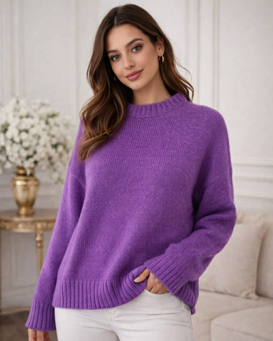 Wide Wool Long Blouse