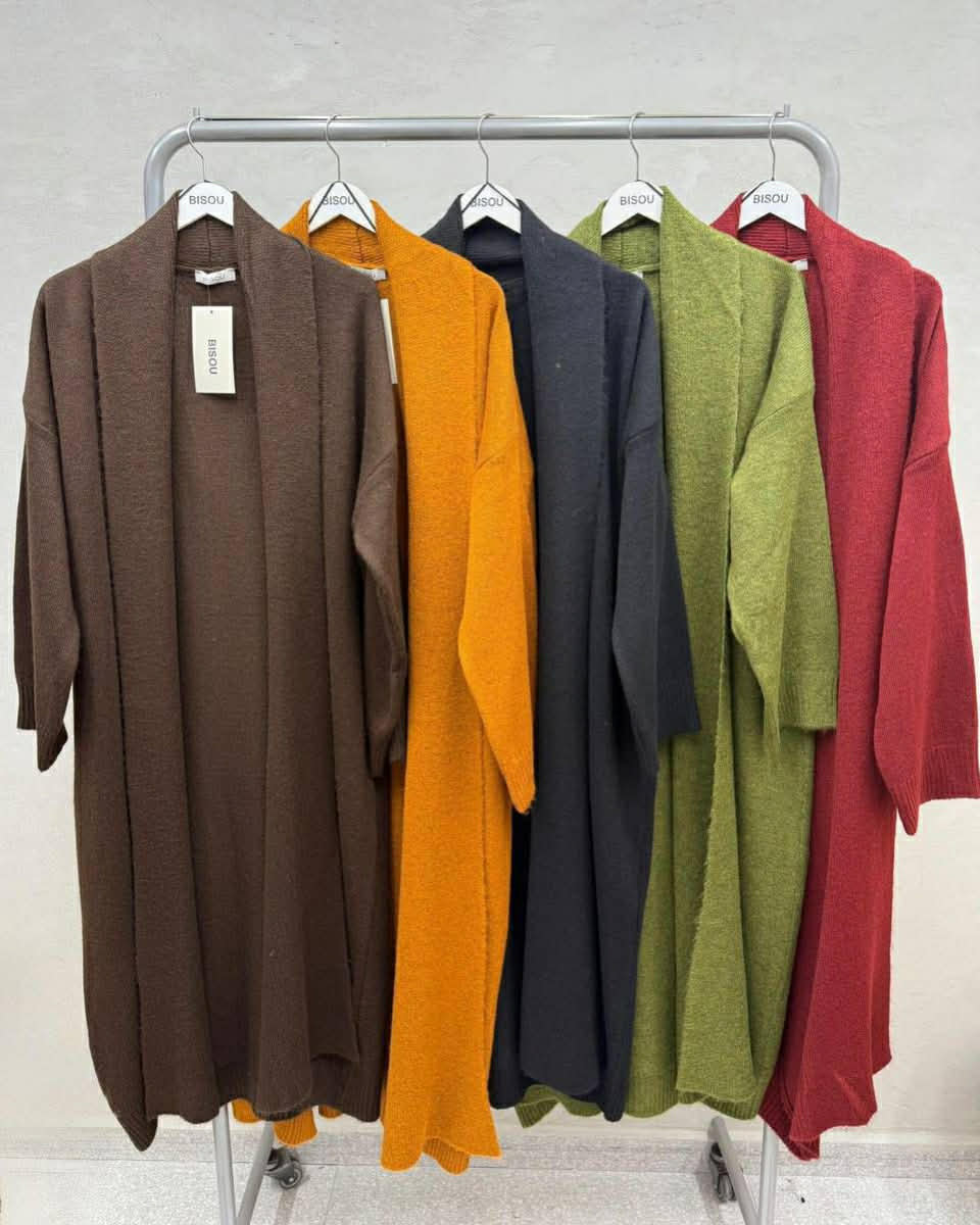 Long Wool Simple Cardigan