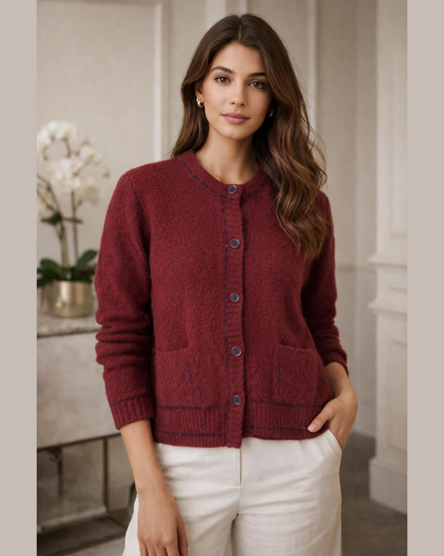 Beautiful Wool Cardigan With Buttons