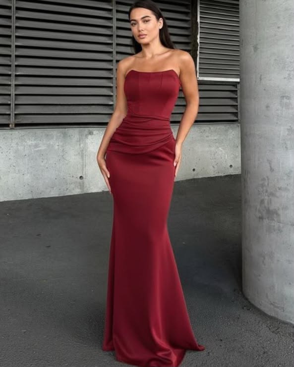 Strapless Skinny Long Evening Dress