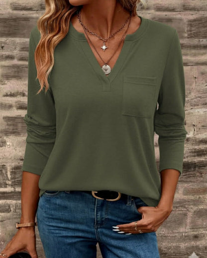 Simple Long Sleeve Cotton Top