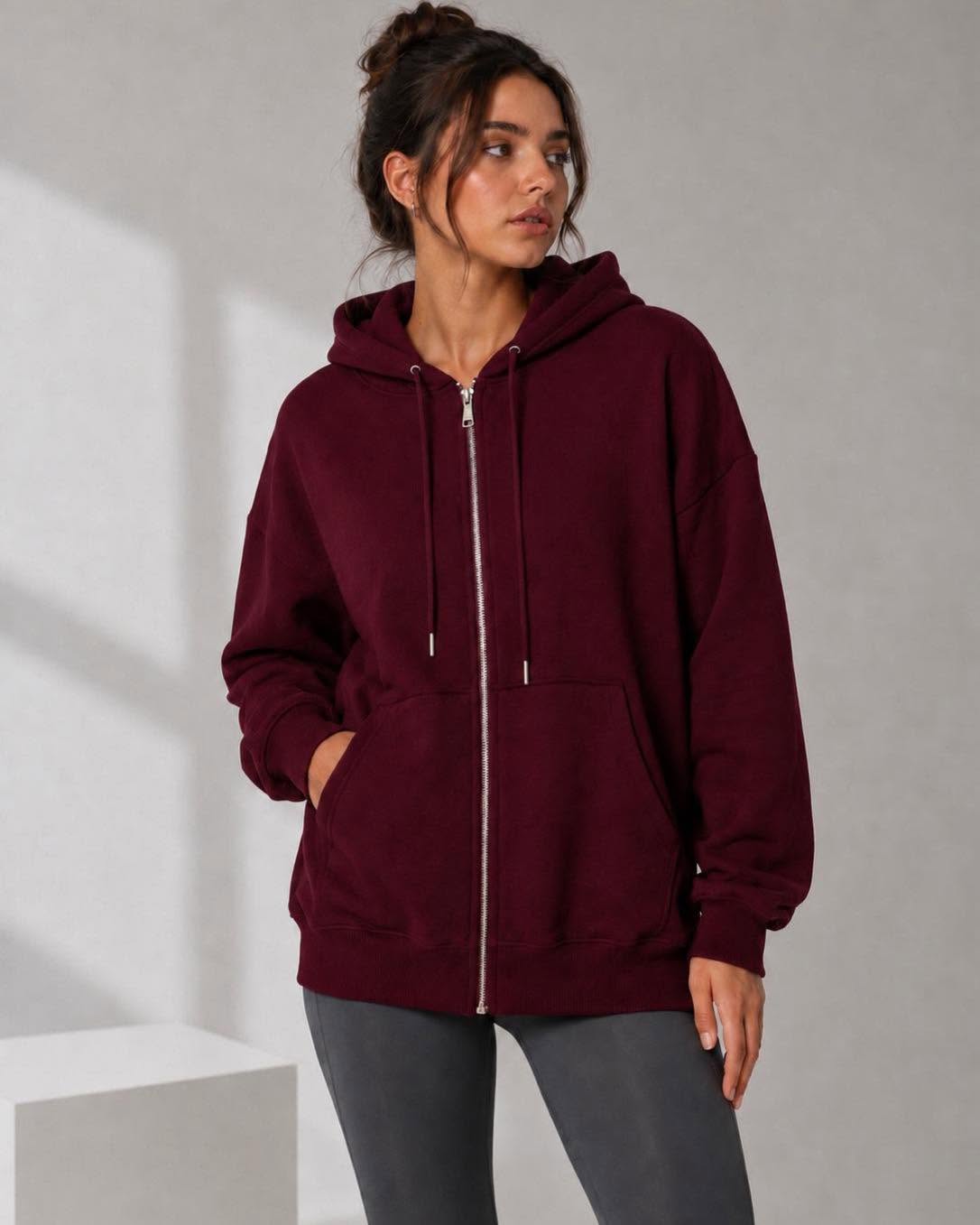 Oversized Zip-Up Hoodie