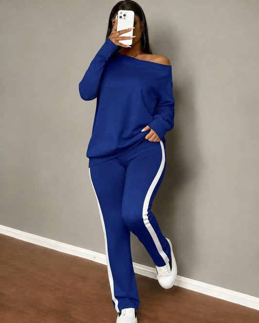 Side Striped Casual Lounge Set