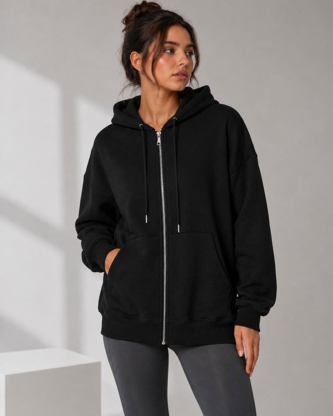 Oversized Zip-Up Hoodie
