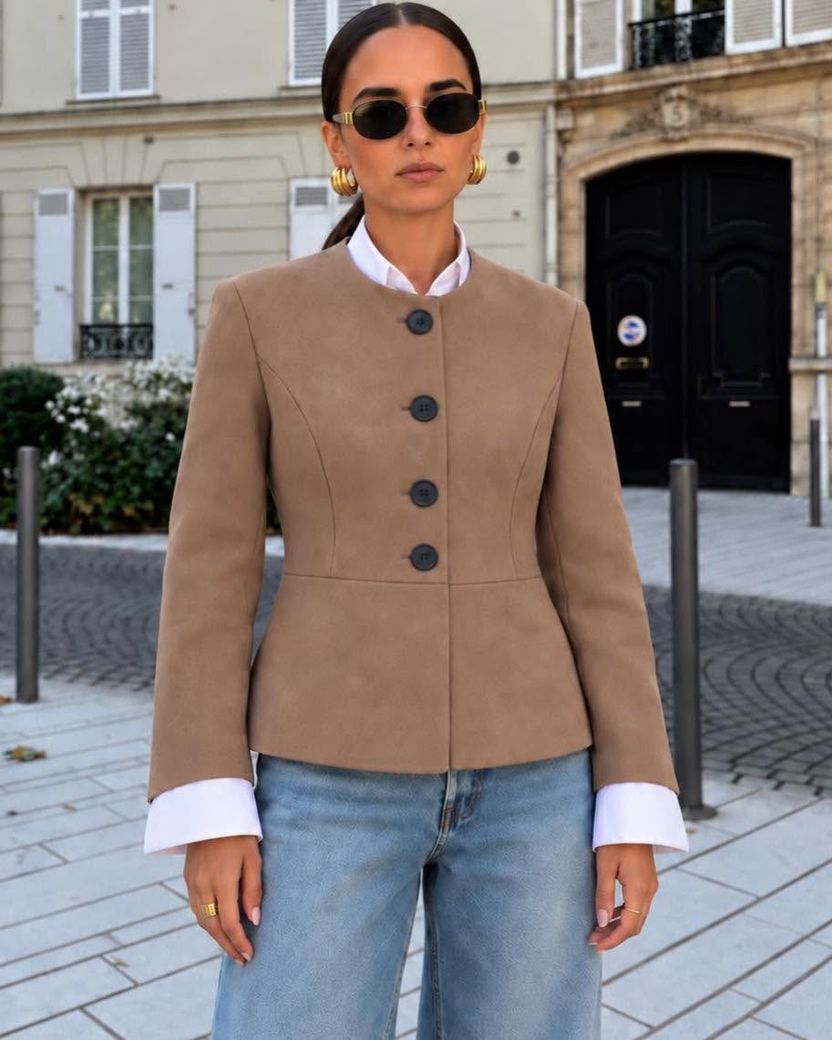 Peplum Suede Jacket