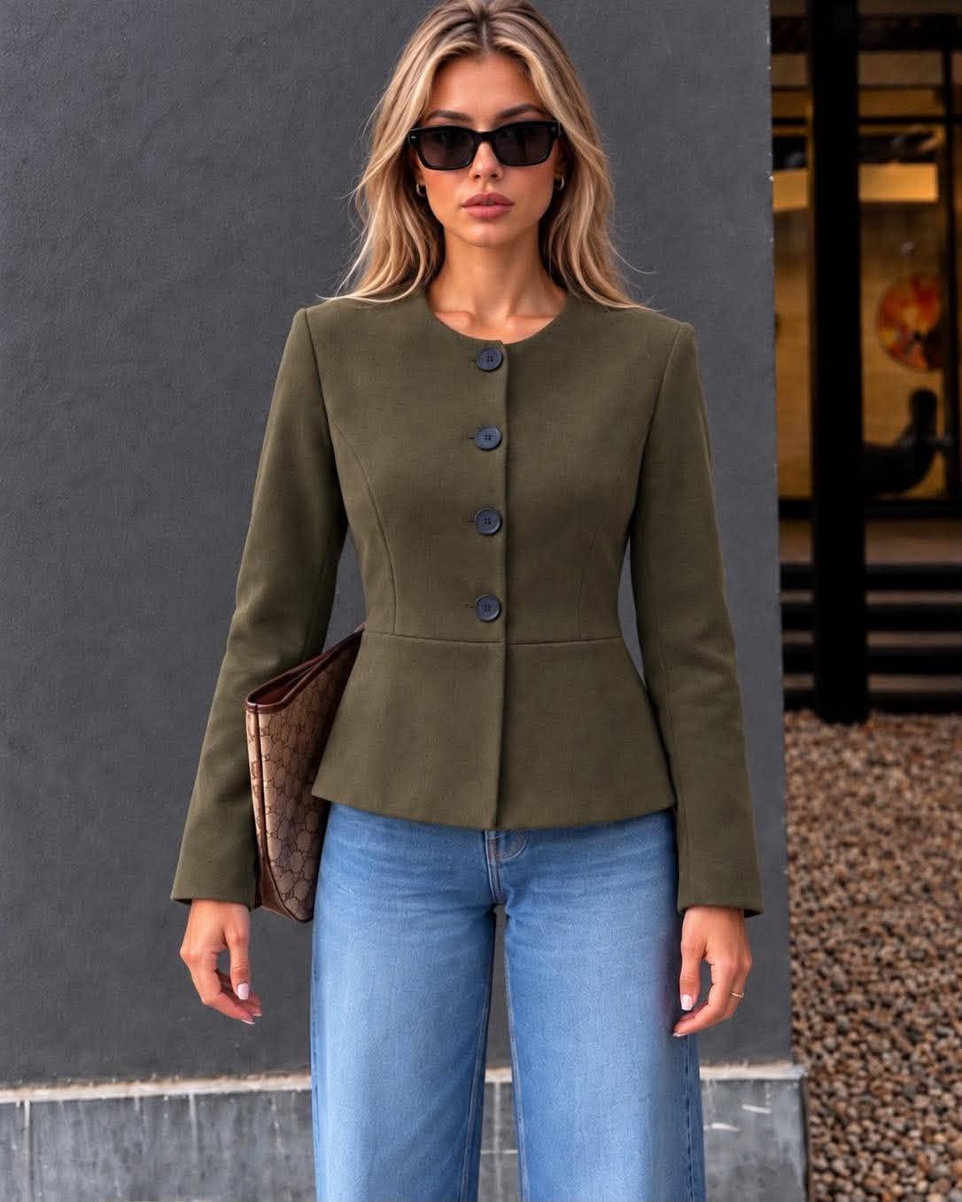 Peplum Suede Jacket