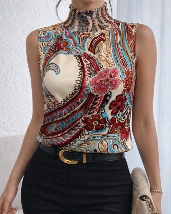 Cut Colorful Top