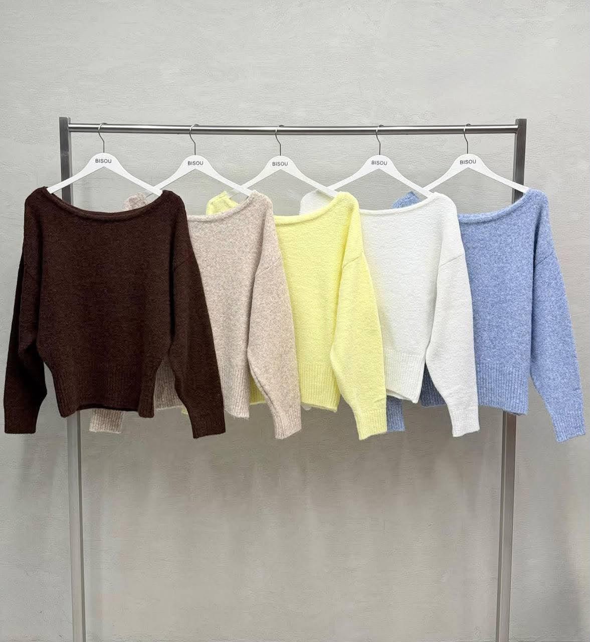 Off-Shoulder Knit Sweater