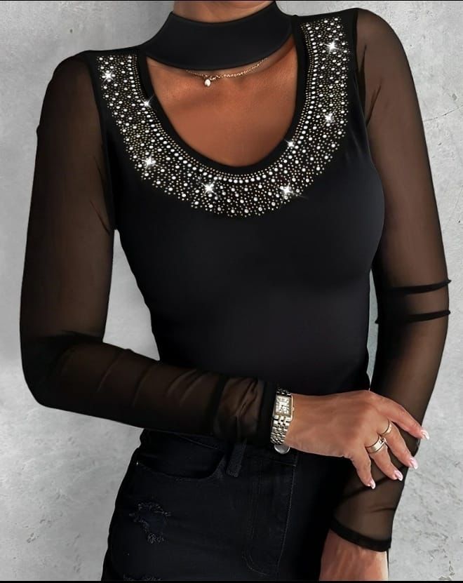 Classic Top With Rhinestone