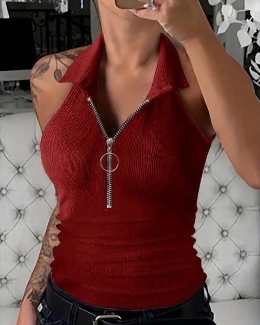 Cut Top With Zipper
