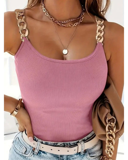 Simple Top With Golden Chane
