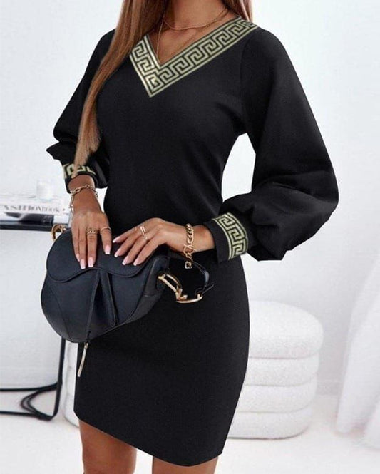 Versace Long Sleeve Short Dress