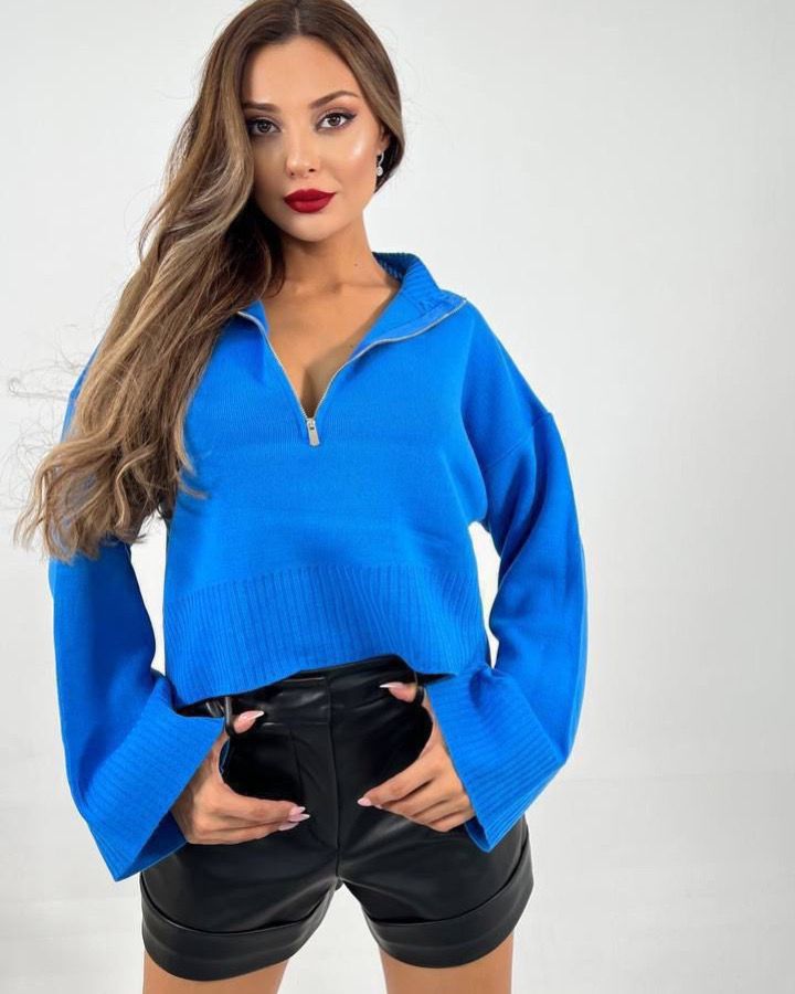 Wool Blouse With Zipper