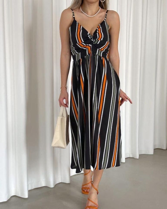 Stripped Long Dress