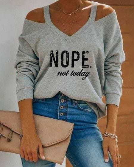 Nope Cotton Sweatshirt