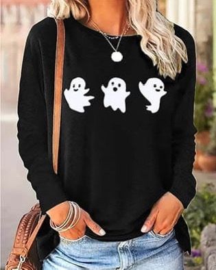 Cotton Ghost Long Sleeve Top