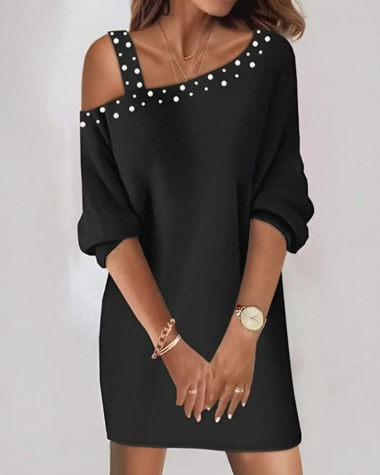 Casual Dress With Pearls