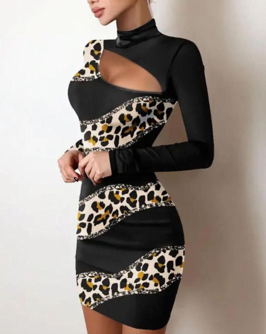 Leopard Short Skinny Dress