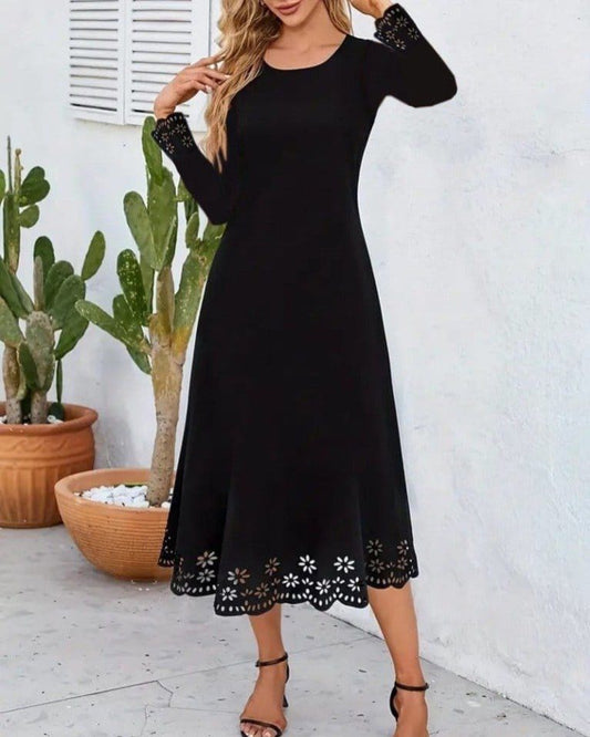 Wide Long Dress With Holes