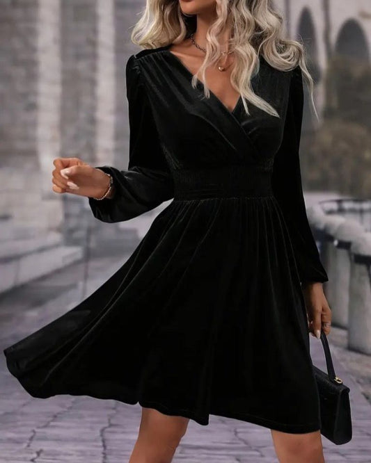 Velvet Wide Elegant Dress