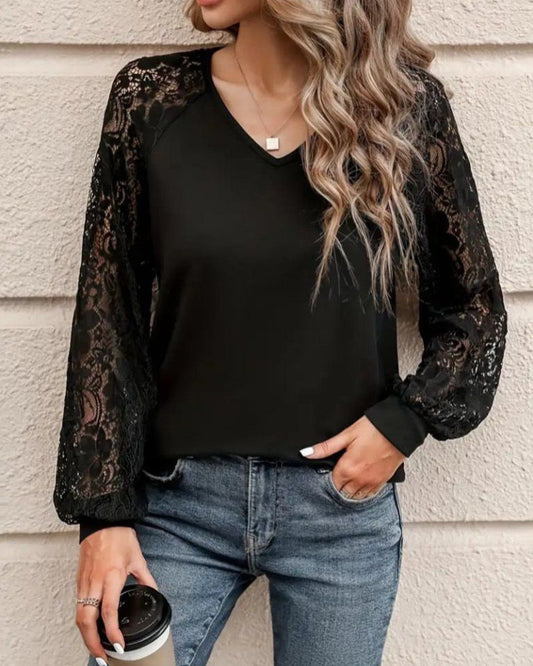 Beautiful Top With Laces Long Sleeve