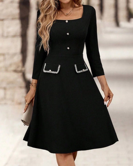 Wide Elegant Dress Glittered