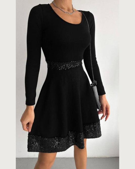 Soft Wool Dress Glittered