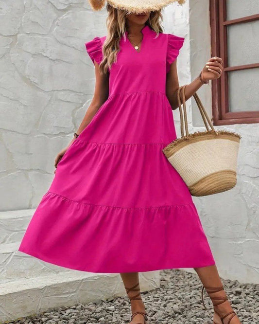 Wide Cut Long Dress
