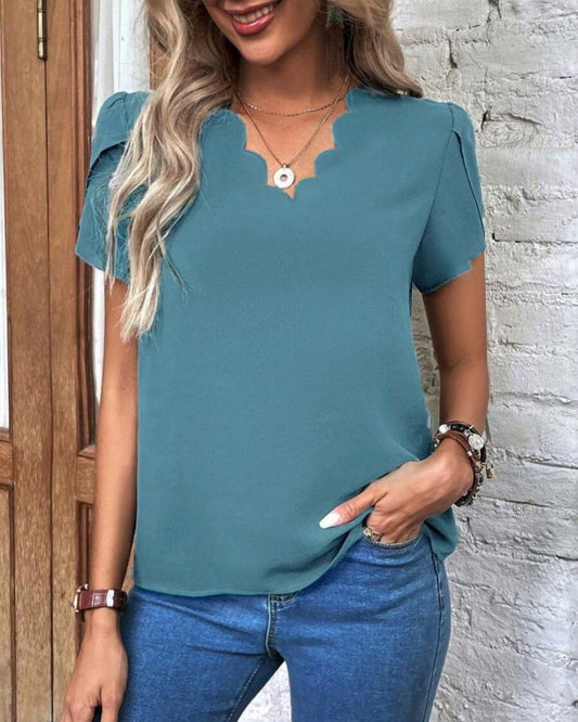 Short Sleeve Elegant Top