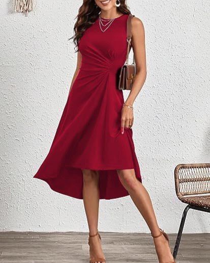 Sleeveless Stylish Wide Dress